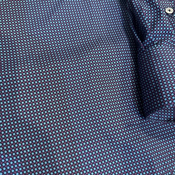BEN SHERMAN MENS BLUE AND PURPLE LONG SLEEVE BUTTON SHIRT NEW SLIM FIT 15/15 1/2 - Picture 3 of 11
